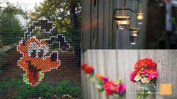 ایده هایی زیبا برای دیوار حیاط خلوت و باغچه-3