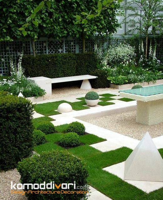 6| طراحی حیاط خلوت و باغچه