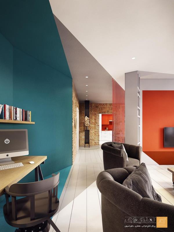 10|  آپارتمان با طرح های هندسی رنگارنگ