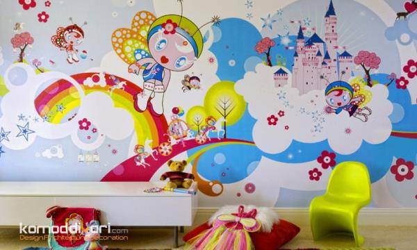 ایده اتاق کودک با کاغذدیواری کودکانه