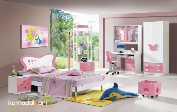 ایده مدرن اتاق کودک دخترانه