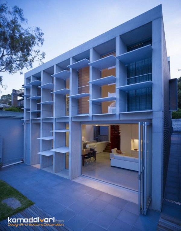 طراحی  نمای بیرونی  خانه با قابلیت باز و بسته شدن  در سیدنی