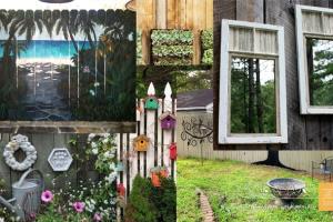 ایده هایی زیبا برای  دیوار حیاط خلوت و باغچه-1