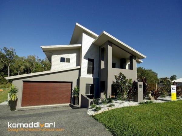 ایده نمای بیرونی با سقف شیروانی