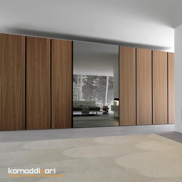 طراحی کمددیواری یکپارچه با آینه