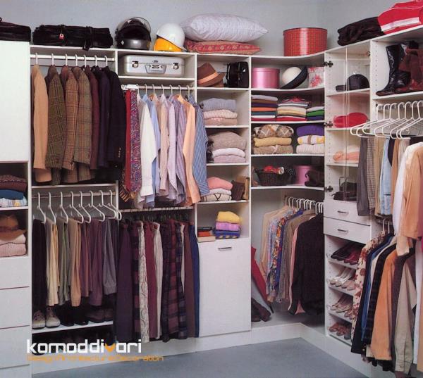 ایده طبقه بندی اتاق لباس